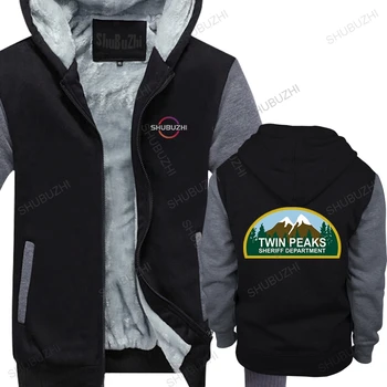 новоприбывшая мъжки руното hoody с качулка есен Памучен яке Мъжко Облекло Twin Peaks Population Мъжки Графична зимни hoody по-Голям размер