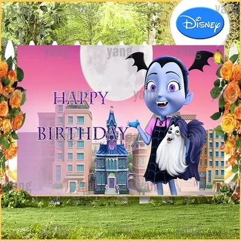 Обичай Disney Magic Moon Building Castle Junior Vampirina Party Backgrounds За снимане на новороденото щастливите момичета