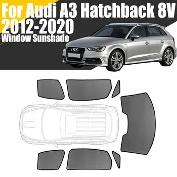Обичай магнитен сенника на прозореца на колата за Audi A3 Sportback Хетчбек 8V 2012-2020 Мрежест завеса на рамката на предното стъкло предна