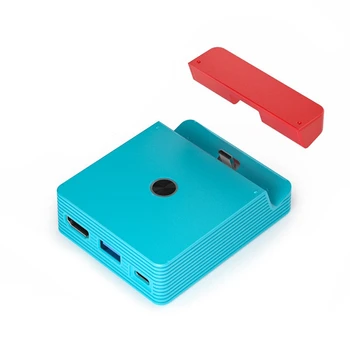 Обслужващи основа за ключа, зарядно устройство за магнитни леене, съвместими с Nintendo Ns Oled-домакин, червено и синьо