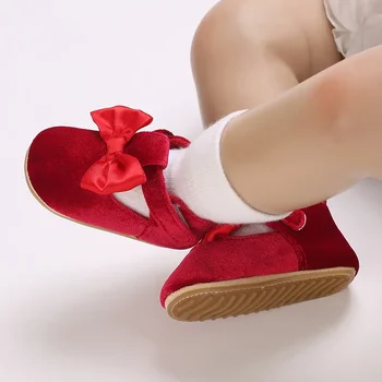 Обувки на принцесата за новородени момичета с красиви поредици-пеперуди, Детски мокасини, обувки Moccs, нескользящая гумени подметки обувки, обувки за бебешко легло