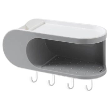 Однослойная кутия за сапун с плетене на една кука, без перфорация домакински стенни кутия за съхранение на сапун в банята