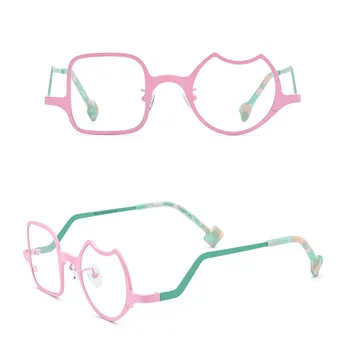 Оптични очила Belight с титанов щанга с покритие, пълен дограма, Реколта ретро очила, Предписани лещи, рамки за очила, 185787