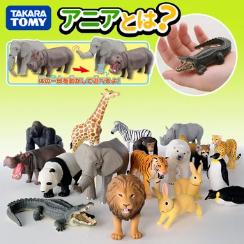 Оригинален тренажор TAKARA ТОМИ Tomica Диво животно Тигър, Крокодил, Слон, Лъв Панда Орангутан Модел Играчки, подаръци за деца