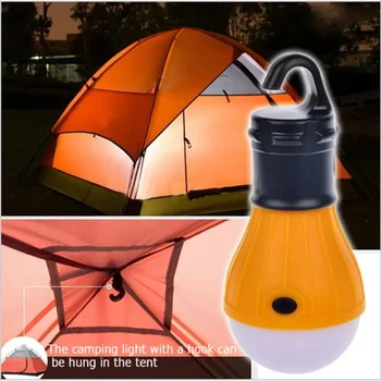 Открит преносим фенер за палатка с кука, лампа за къмпинг, външна спасителна лампа, 3 режима, фенерче led лампа, мини-лека нощ, AAA батерия