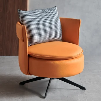 Офис модерни кожени кресла, Скандинавски хол, Спални кресла за почивка, поддръжка на облегалката, Салонные комплекти градински мебели Fauteuil