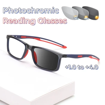 Очила за далечния преглед със защита От синя Светлина Нова Интелигентна Фотохромичните Очила За четене Ultra-light TR90 Полнокадровые Очила За Старческо