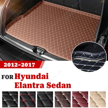 Подложка за багажник на кола на Hyundai Elantra 2012 2013 2014 2015 2016 2017 Обичай водоустойчив килими за багажника карго подложка