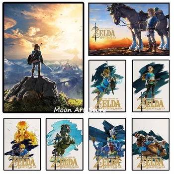 Популярната игра плакат на Zelda, Нова футуристична картина върху платно, HD Печат, Модерна стенни Художествена живопис, Декорация на всекидневна, спалня, Подарък