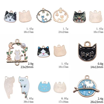 Популярни эмалевые окачване-окачване с сладък котка, бижута, висулка за телефон