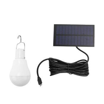 Преносим led Слънчев лампа с мощност 15 W, led лампа, USB-акумулаторна лампа на слънчевата енергия за пътуване на открито / на закрито, къмпинг, градина