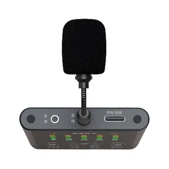 Преносим микрофон за слушалки 5,53-инчов мини-професионален микрофон за телефон, лесно сменяем към телефона Микрофон за запис на аудио и видео