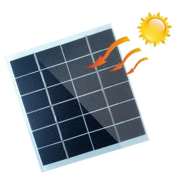 Преносими слънчеви панели, Водоустойчив слънчеви панели на открито 6 В 2 W Монокристален Слънчев модул За зареждане на батериите на велосипеди за общо ползване И