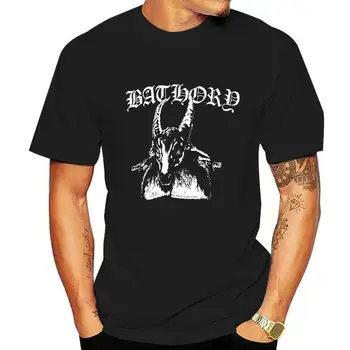 Реколта тениска Bathory 1Burzum Emperor Mayhem Venom Преиздаване на Мъжки модни тениски