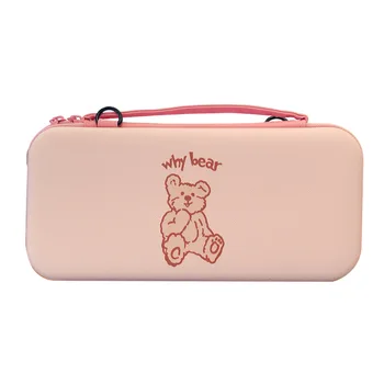 Розово сладко мечка игри скара преносим пътуване за съхранение на Kawai чанта за Nintendo преминете калъф за носене с каишка за носене за карта аксесоари