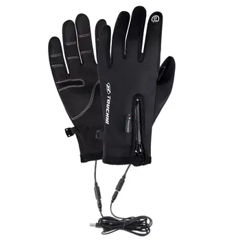 Ръкавици с USB-грелкой за ръцете, ръкавици за набор на текст с едно докосване на екрана, акумулаторна USB-топло за ръце за шофиране, каране на колело, бягане на ски