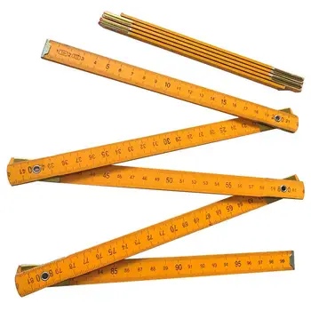 Сгъваема измервателна пръчка, 1-метрова дървена измервателна линийка, Плотницкая владетел, метрична скала, линийка за чертане, инструменти, учебни пособия