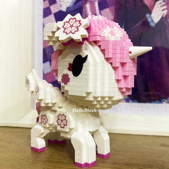 Серия Balody Creative Сладко Unicorn Mini Diamond Строителни блокове, тухли, мультяшная модел на малък кон, играчки за подарък на детето си за рождения ден