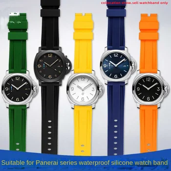 силиконов каишка за часовник мъжки серия PAM111 386 441 /1312 каишки за ръчни часовници 22 мм, 24 мм 26 мм водоустойчив спортен гривна