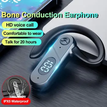Слушалки с Костна Проводимост 5.2 Безжични Слушалки Single Business Headset с Микрофон За Бягане