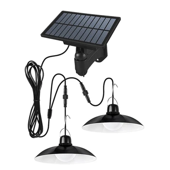 Слънчевата Полилей Външна Водоустойчива led лампа с двойна глава, висящи лампи, орнаменти, Трайни, лесни за инсталиране, лесни за употреба