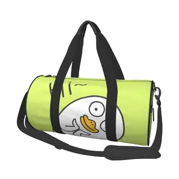 Спортни чанти Little Stupid Duck, Мультяшная скъпа спортна чанта за тренировки с обувки, Новите чанти на мъжки и женски дизайн, преносима чанта за фитнес.