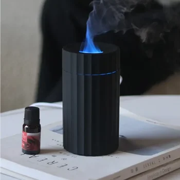 Спрей Flame Aroma Diffuser Cool Mist Maker Електрически Огнен Овлажнител на Въздуха 100 мл Ултразвукова Аромат на Етерично Масло Конус на Мъглата