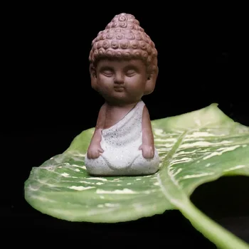 Статуя на Буда фигурка монах татхагата Индия Йога Мандала чай домашен любимец лилави керамични изделия декоративни керамични бижута