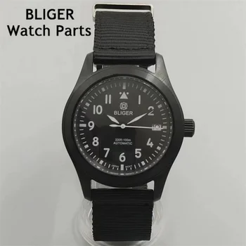 Стерилни часовници BLIGER 36 мм/39 мм механизъм NH35, корпус от сапфир стъкло, корпус от неръждаема стомана, найлонов калъф за каишка за