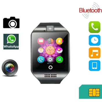 Съвети: Умен часовник Q18 сензорен екран за мъже, жени, деца, Bluetooth-часовник с камера, СИМ-карта, умни часовници за вашия телефон Android и IOS