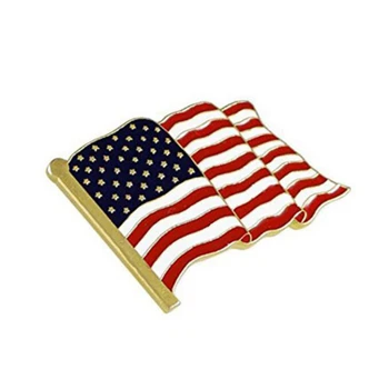 Съединените Щати Брошка с Флага на сащ Метална Икона Брошка-Жени САЩ Дрехи, Бижута за Жени, Мъже