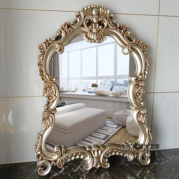 Създава огледало за момичета, Естетическо Винтажное Офис стенно огледало в Скандинавската рамки, Аксесоари за декориране на къщи в Селски стил