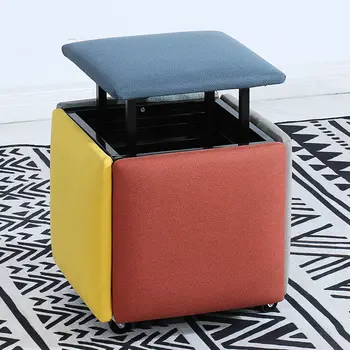 Табуретка от кубчета на Рубик 5 В 1, Многофункционален диван, една Проста комбинация, Начална форма, работа на смени обувки, Декор за хола известни личности