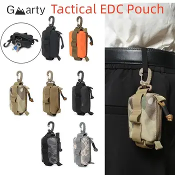 Тактически кобур EDC, държач за ключове и карта с цип, портмонета за монети, военен чантата си малка чанта-органайзер за мъже и жени, за разходки на открито