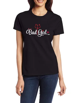 Тениска Bad Girl със Забавна Графичен Кокетливым принтом Hotwife, Градинска Мода, Готически Ежедневни Тениски, Адаптивни Висококачествени Памучни Блузи