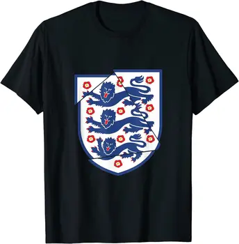 Тениска в ретро стил с три футболни знамена на Англия от джърси Lions 2021