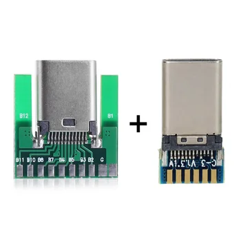 Тест споени един конектор USB-C USB3.1type-c SMT-корона с конектор на печатна платка