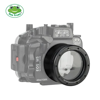 Тръба на обектива Seafrogs 18-55 мм За Canon EOS M5 С Водоустойчив Корпус Замества Стандартния Порт за Аксесоари на Фотоапарата