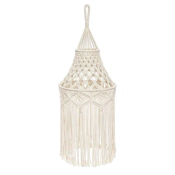 Тъкани гобеленовый лампа в скандинавски стил ресни, окачен тавана лампа, декоративен калъф за домашна спални