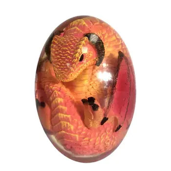 Украса от яйца от динозавър от смола Dream Crystal Transparent Dragon Egg Flying Dragon Crystal Transparent Dragon Egg Смола с ръчно изработени