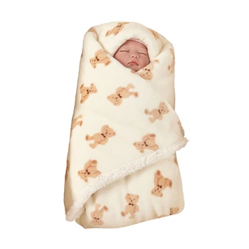 Утолщенное топло одеяло за свободни, подарък за душ за новородени деца 75x100 см