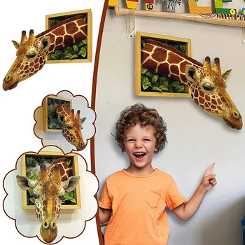 Фантастични костюми Жираф, Стенни Скулптура от стиропор, Окачен декор за животни, Декорация спални, подаръци за деца, трайно