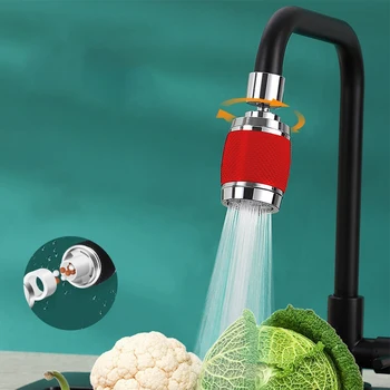 Филтър за кухненско кран, леген за зеленчуци, Удължител за филтър за студена и топла вода, дюза за защита от пръски вода, устройство за разпенване на вода