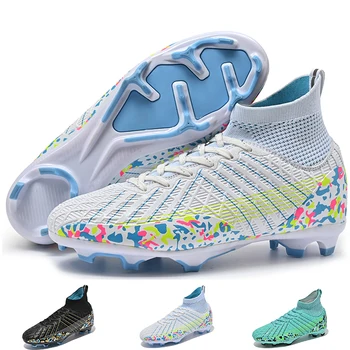 Футболни обувки за мъже, детски футболни обувки с високи щиколотками, оригинални футболни обувки, Дишаща тренировочная спортни обувки