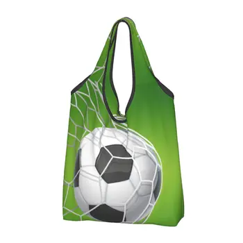Футболни торби за многократна употреба за пазаруване, сгъваеми, с тегло 50 килограма, спортни экосумки Green Balls, екологично чисти, пере