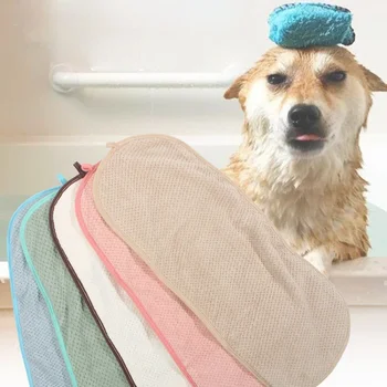 Хавлиени кърпи за кучета, кърпи за баня за домашните кучета за малки, средни и големи кучета, сверхпоглощающее кърпа за сушене на домашни любимци от микрофибър, одеало с джоб