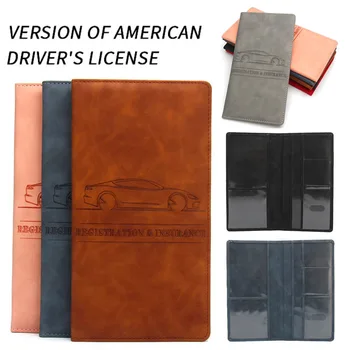 Чанта За Съхранение на Автомобилни Документи на САЩ, Замшевый Чантата си За Самоличност на Притежателя на Шофьорска книжка, Чанта-Органайзер
