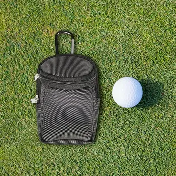 Чанта За топка за голф Чанта За Съхранение на Топка За голф с Карабинер Малък Калъф За Топка За Голф и Чанта За Носене на Топка За Голф на Жените и Мъжете Спортни Принадлежности За голф