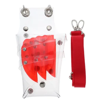 Чанти за фризьор-стилист, поясная чанта за ножици, торбичка за съхранение на косата (червен)