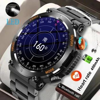 Часовници Compass LED Военни смарт часовници мъжки Android Версия Хуа Уей Ios Watch 100+ Спортни часовници BT Call Водоустойчив умен часовник